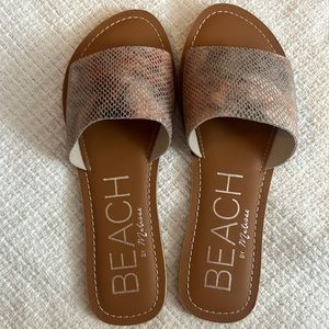 NIB Matisse Cabana Sandals Blush Snake 8M